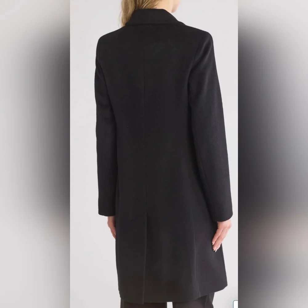 Fleurette Studio Notch Lapel Wool Blend Coat Size 14 - Picture 2 of 4